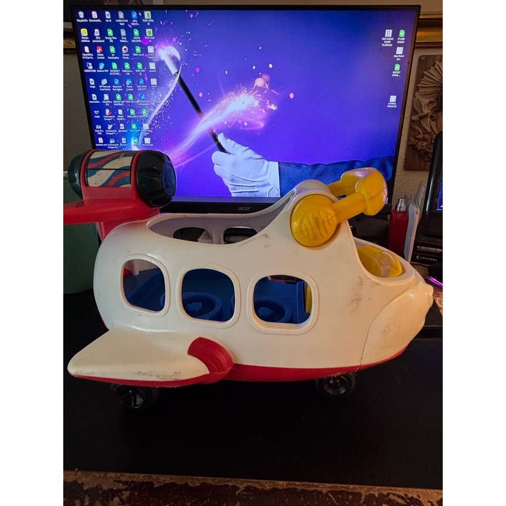FP Little People Airplane Toy 2009 w Music Talk Sounds Tested And Works